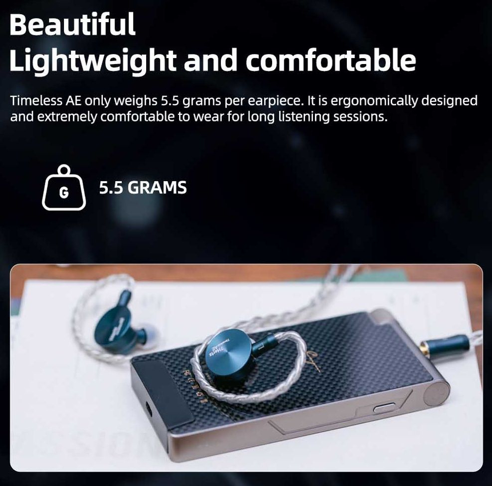 Наушники 7Hz Timeless AE, внутриканальные, проводные, Hi-Fi, 3.5 мм, 2.5 мм, 4.4 мм