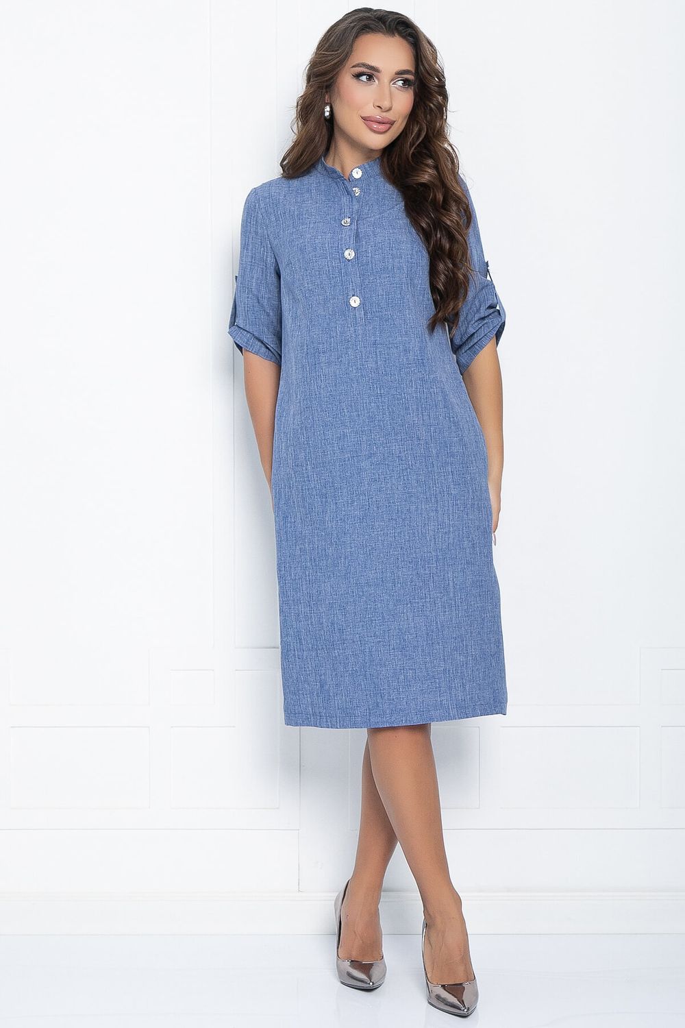 Платье Ночной бриз (голубой меланж) П11241 LT Collection