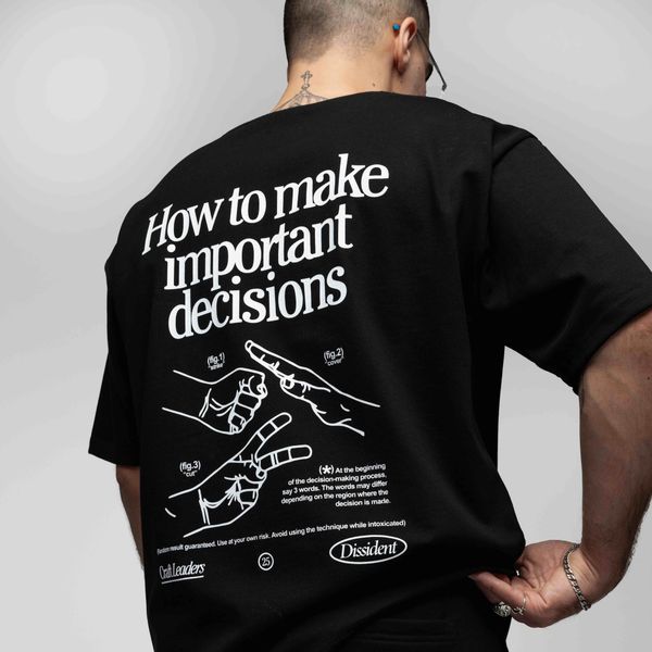 Футболка Decisions черная - фото 2