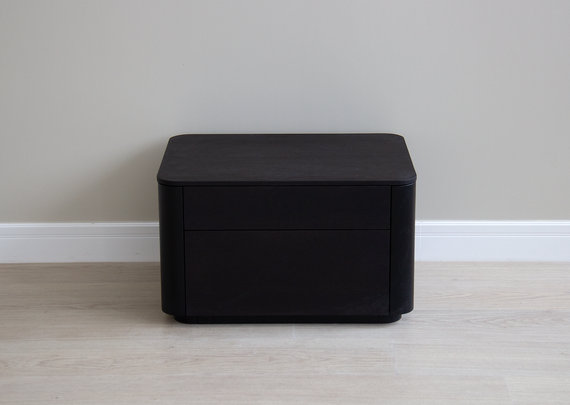 Тумба прикроватная Tammi 2 ящика ширина 60 см (черный)