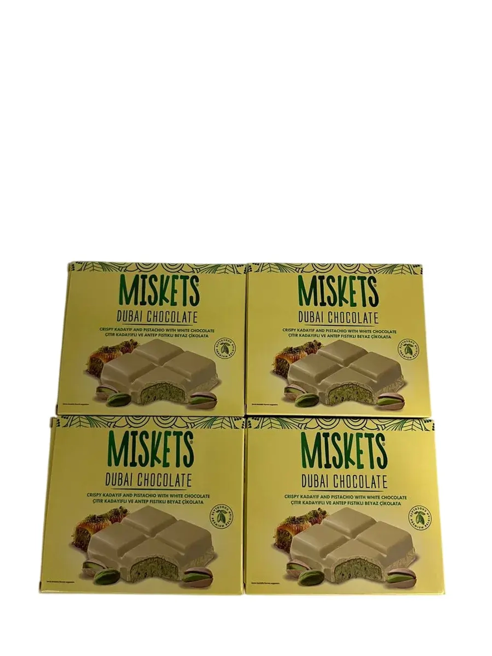 Белый дубайский шоколад фисташковый хрустящий Кадаиф (4шт)