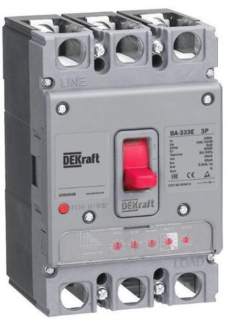 Выключатель автоматический 3п 125А 50кА ВА-333E электрон. расцеп. DEKraft 22500DEK