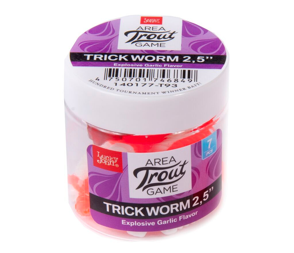 Слаги съедобные искусственные LJ Pro Series TRICK WORM 2,5in (06.35)/T93 7шт.