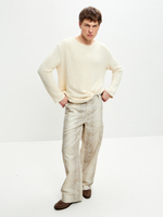 Лонгслив из зернистого трикотажа