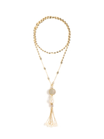 Колье "Round Shine Brush Pearl" Gold