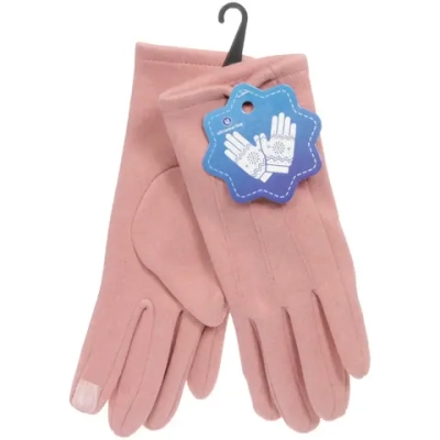 Перчатки женские с утеплителем «MINAKU», цвет английский пудровый, размер 23*8,5см, (пакет с подвесом)