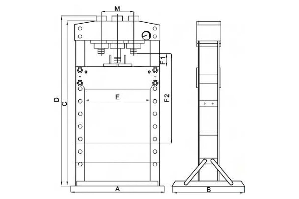 Пресс пневмогидравлический AutoMeister 100 тонн 74159