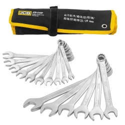 Набор ключей комбинированных 16пр.(6-19, 22, 24мм),на полотне JCB JCB-5161P