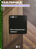 Табличка Вентиляционная камера, для многоквартирного жилого дома, серия СОСЕДИ SIMPLE, 18х18 см, пластиковая, Айдентика Технолоджи