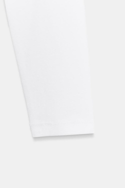 ZARA ФУТБОЛКА С ДЛИННЫМИ РУКАВАМИ, БЕЛЫЙ