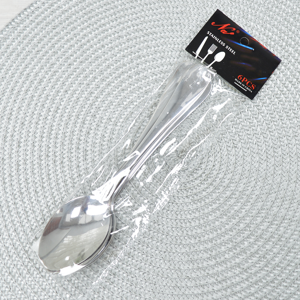 Набор столовых ложек "№3" 6 штук, нержавеющая сталь, NNOSO-54