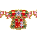 Растяжка бумажная новогодняя «С Новым Годом - Бантики» 220 см