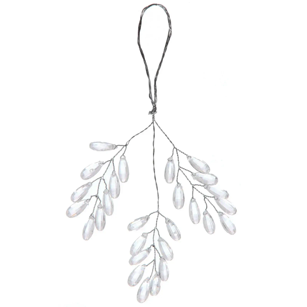 Ветка декоративная «Волшебство ночи» 20 см, Прозрачный