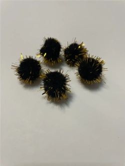 Помпоны декоративные с люрексом, 50шт