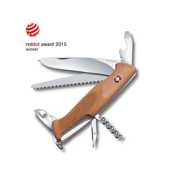 Складной нож Victorinox 0.9561.63 RangerWood 55 c клинком из стали X55CrMo14, рукоять дерево (Орех)