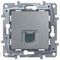 Розетка RJ11 Legrand Etika алюм#