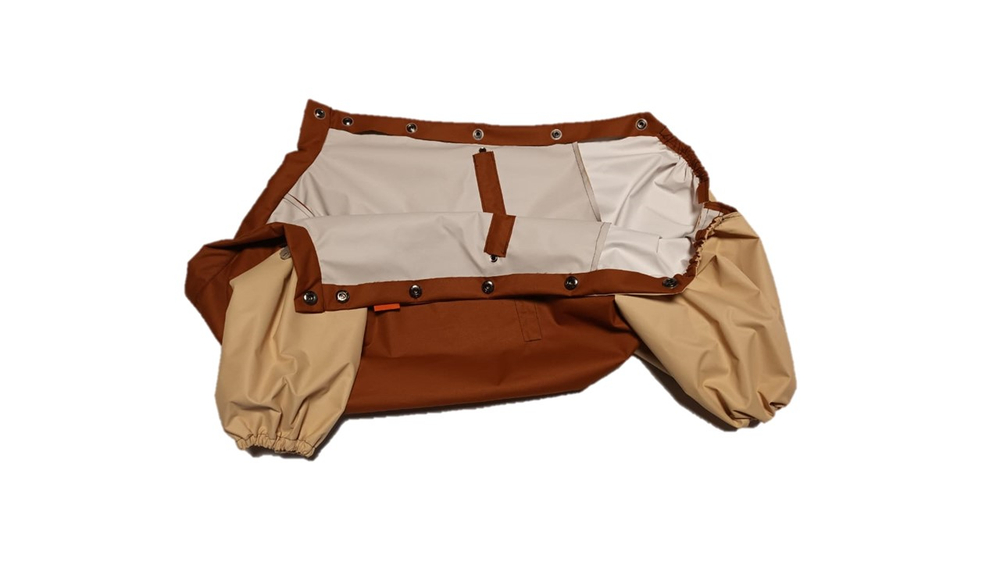 Комбинезон - Ветровка (без подкладки) 29Т мальчик (обхват груди 63 - 69) коричневый - бежевый