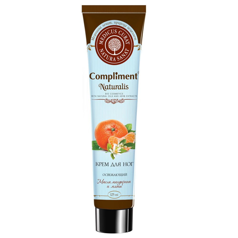 Compliment Naturalis Крем для ног тонизирующий с ментолом "Масла мандарина и мяты"