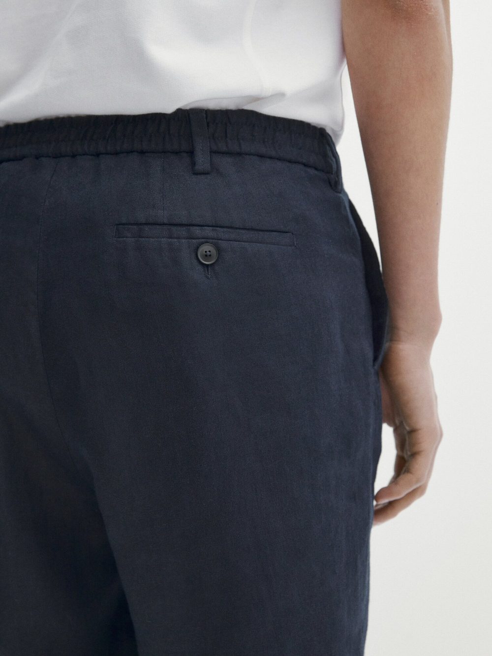 Massimo Dutti 100% льняные брюки, темно-синий