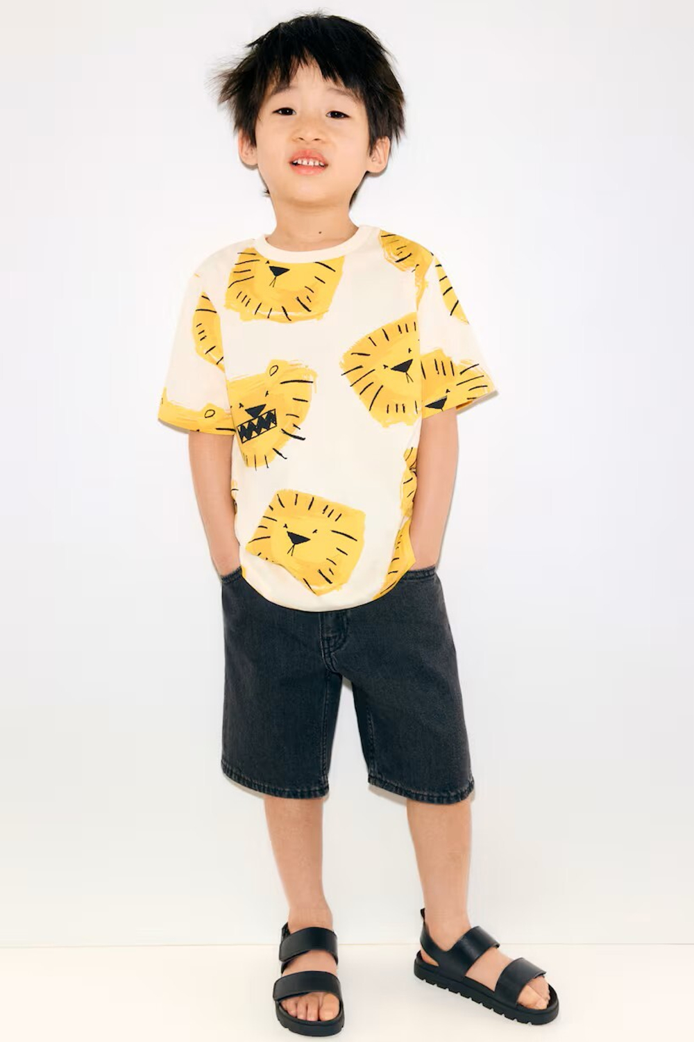 H&M Футболка с принтом, светло-бежевый