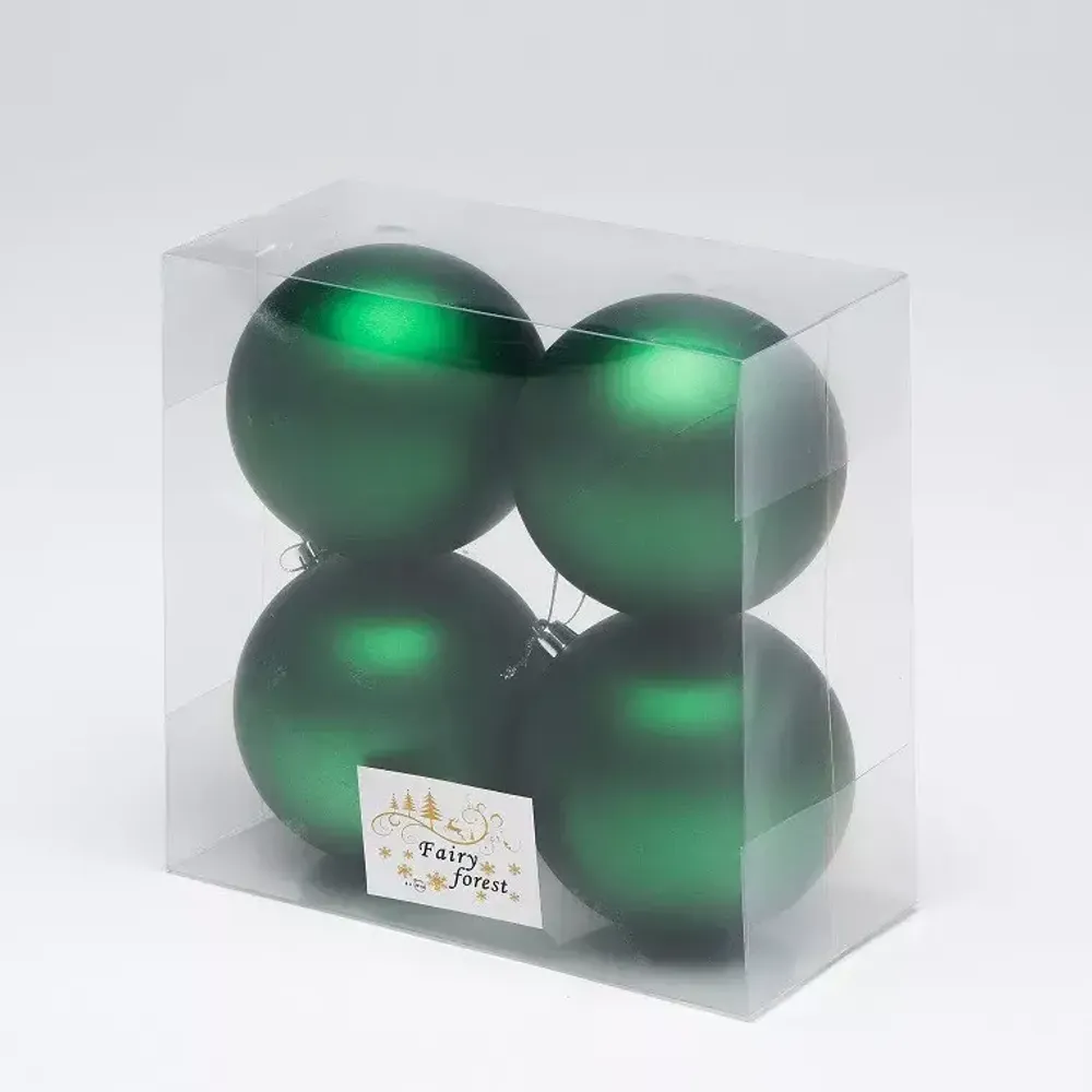 Набор новогодних шаров (4 шт) матовые