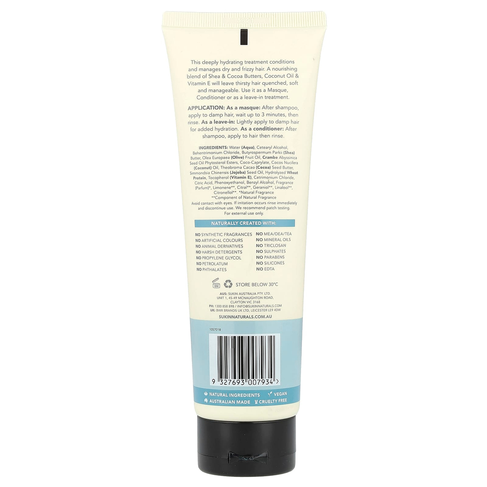 Sukin, Haircare, увлажняющая восстанавливающая маска для сухих волос, 200 мл (6,76 жидк. унции)
