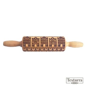 Малая скалка с узором Норвежская деревня