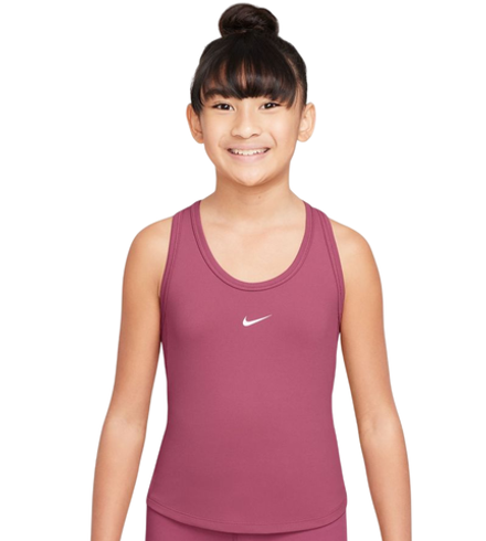 Футболка для девочки Nike Kids Dri-Fit One Fitted Tank - sweet beet/white