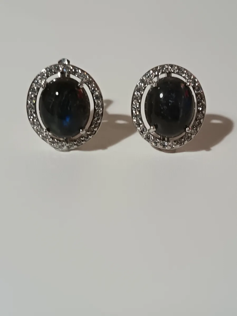 Серьги серебряные с лабрадоритом