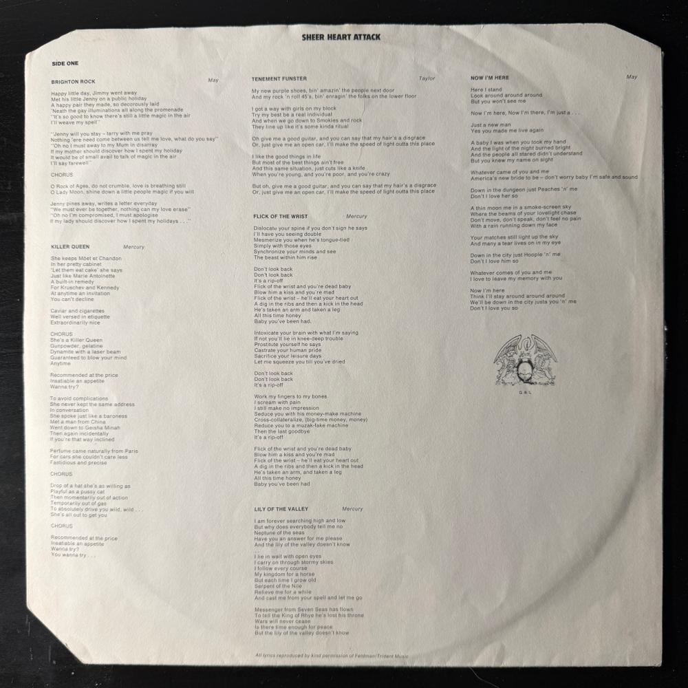 Queen - Sheer Heart Attack (Англия 1974г.)