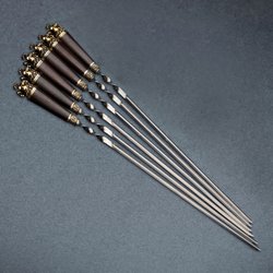 Подарочный набор шампуров "К удаче", рукояти венге