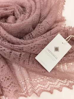 Оренбургский пуховый платок-паутинка А120-06 магнолия