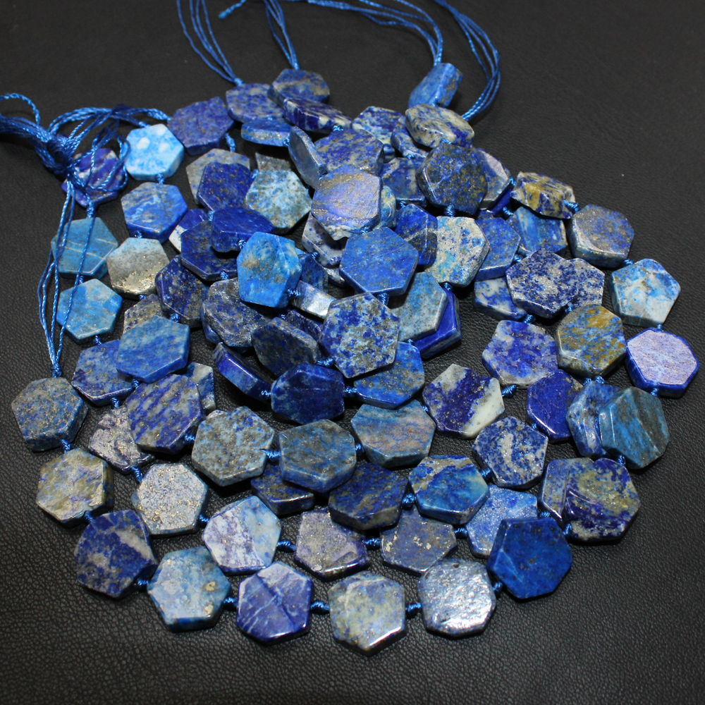 Лазурит срез шестигранник 13мм