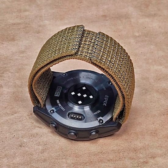 Ремешок NylonFit 26 мм для Garmin циферблат 51 мм Fenix 7X, Tactix, Epix Pro, Instinct 2X нейлоновый (Брезент)