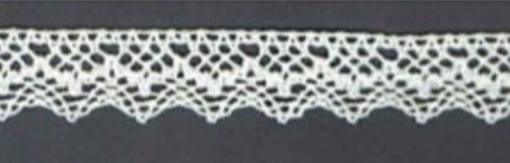 Кружево хлопковое/Тесьма вязаная 22.01.166, ш. 2,2 см, белый
