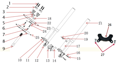 Запчасти C к питбайку Motax MINICROSS E1500