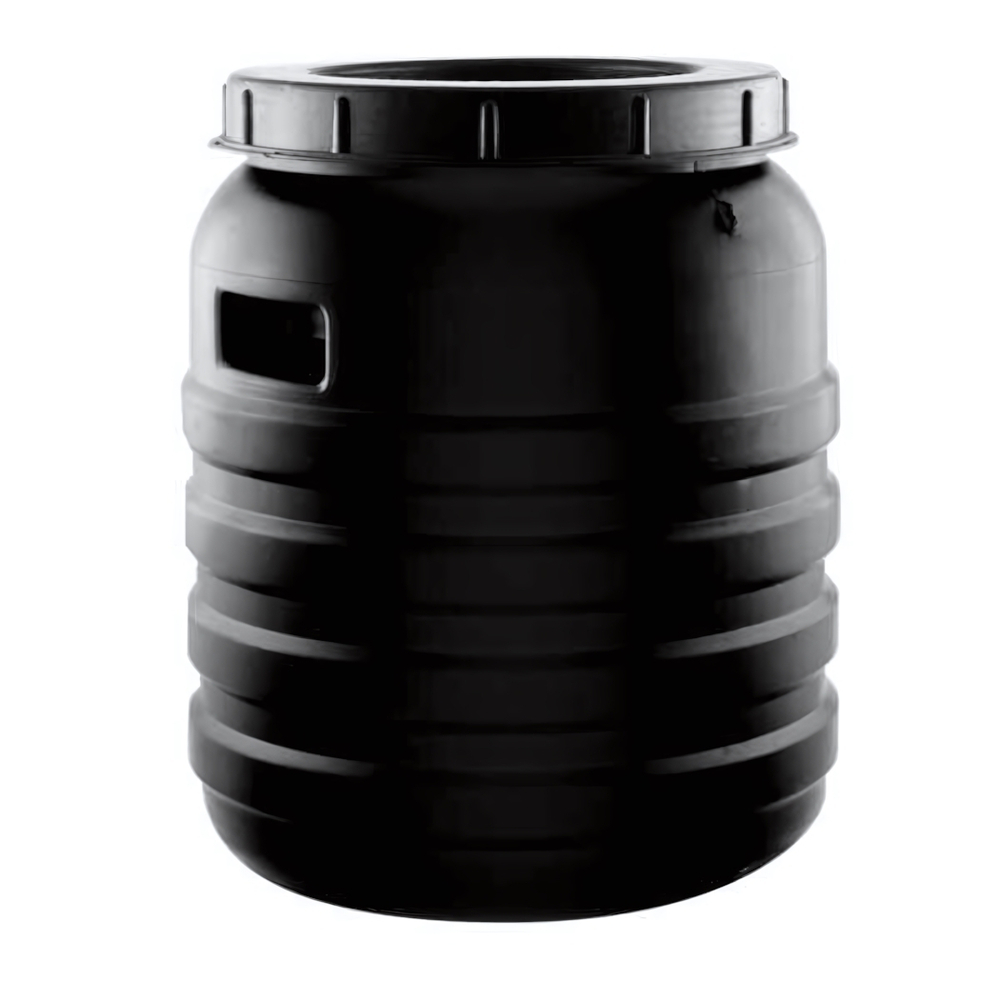 Бочка 45л с широким горлом (черная)