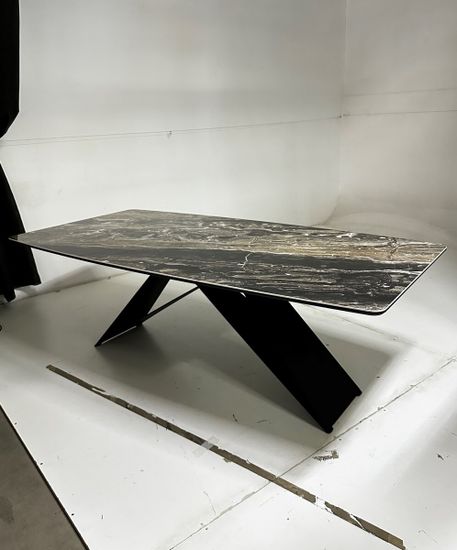 Стол МАРСЕЛЬ 220 RITCHER DOVE Amadeus, керамика / Черный