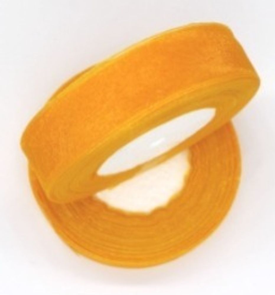 Лента органза, ш. 2,5 см, жёлтый