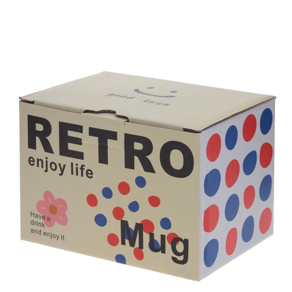 GAEM Кружка с крышкой и ложкой, 350 мл, L14 W9 H8 см, 4в.