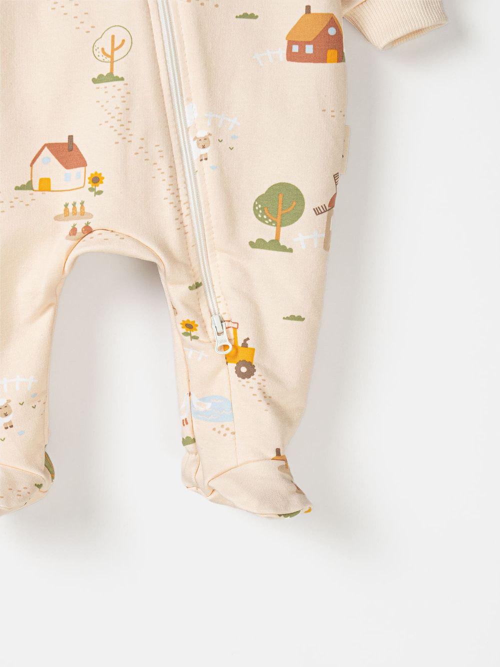 Комбинезон облегченный с закрытой ножкой "Ферма" 0+