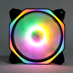 Вентилятор TESLA RGB120-RB, 120мм, 1200rpm, 3-pin+Molex, черный-белый/FRGB, 38CFM, 21дБ, антивибропрокладки (TSL-120-RB)