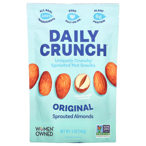 Daily Crunch, Проросший миндаль, оригинальный, 141 г (5 унций)