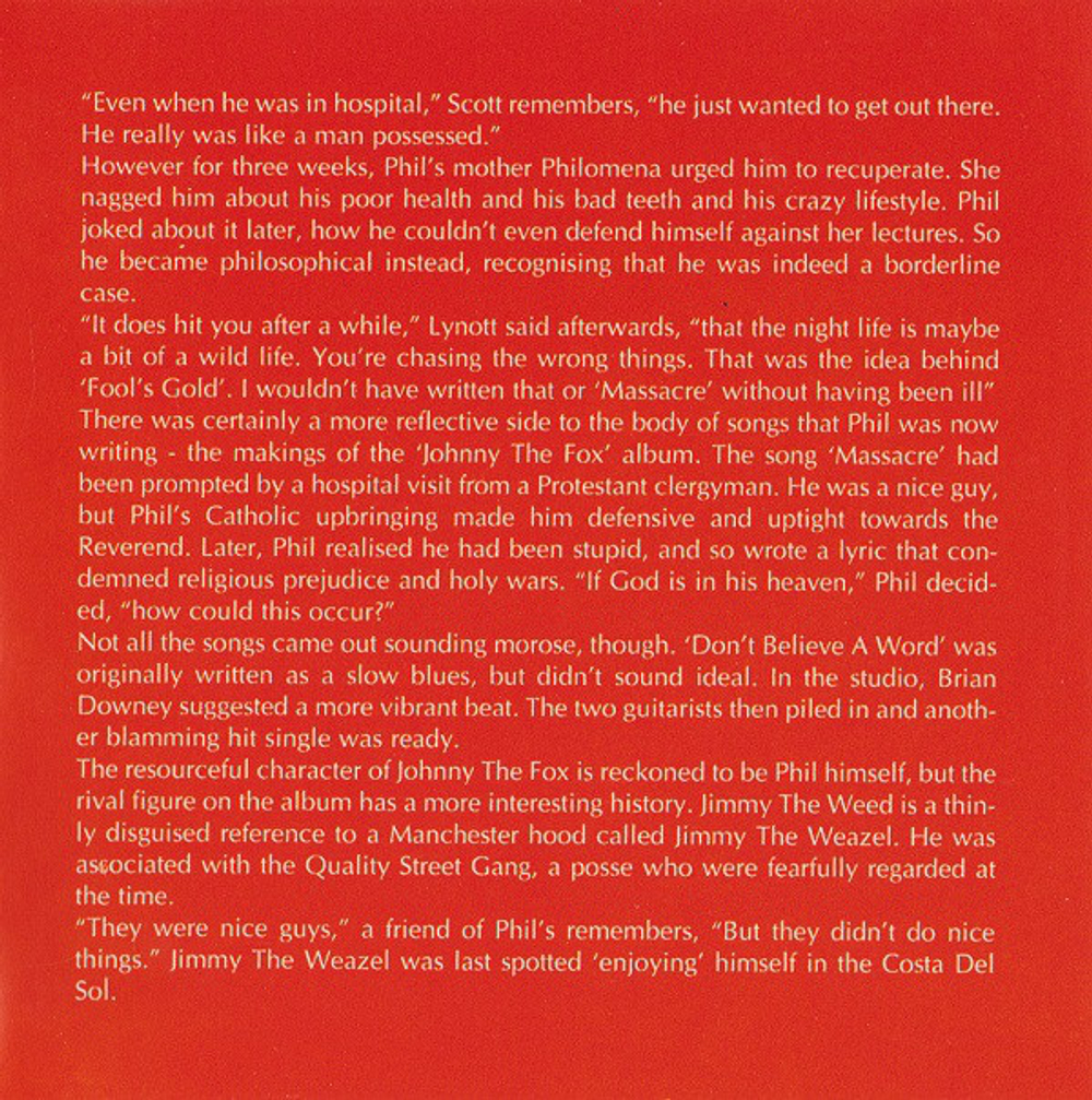 Thin Lizzy / Johnny The Fox (CD)