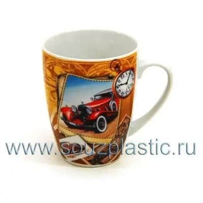 Кружка бочка 14 OZ 400мл Красная машина 87-436