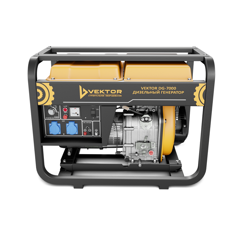 Дизельный генератор Vektor DG-7000 - [7 кВт / 220V]
