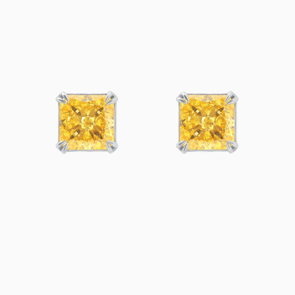 Серебряный кулон с желтой подвеской (Fancy Yellow)