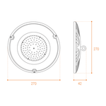 Светильник LED ДСП для высоких пролетов 100Вт 10000лм 5700K IP65 261x93/53мм WOLTA UFO-100W/01