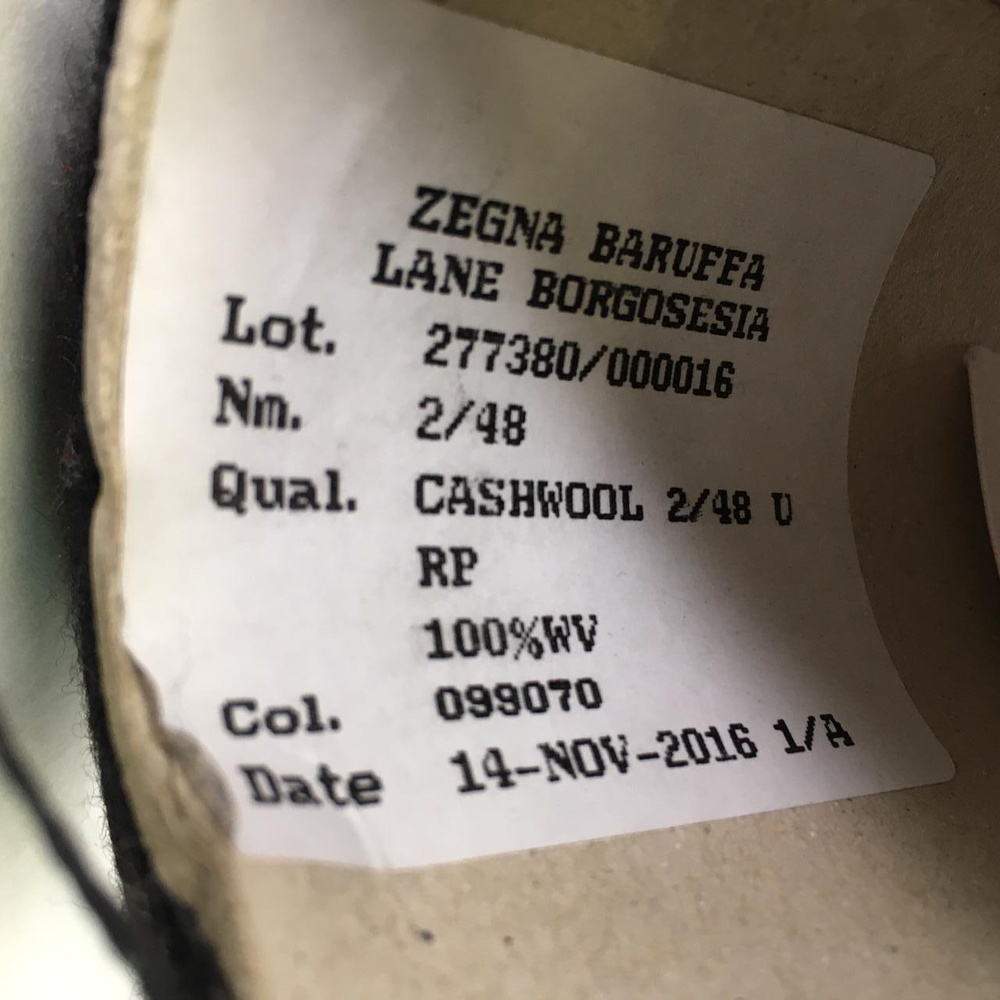 CASHWOOL - Zegna Baruffa; 100% меринос, 2400м/100гр; 2/48; col. 099070 чёрный