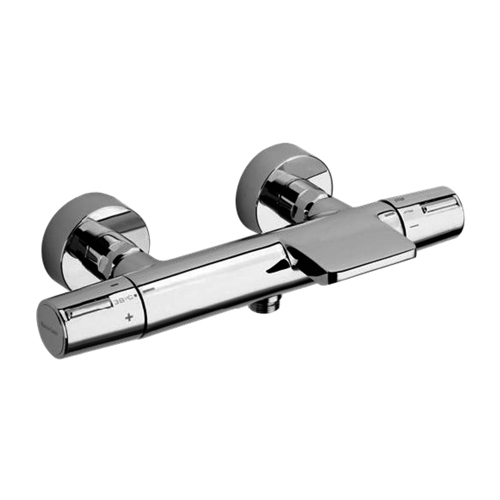 Смеситель термостатический для ванны с каскадным изливом TZAR 343901SNC никель